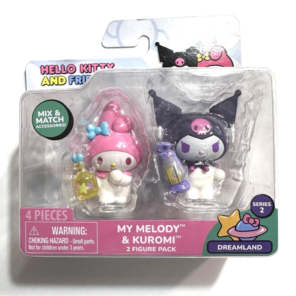 Hello Kitty & Friends My Melody & Kuromi Figurine Set 6+ Ages Toy Mix Match New